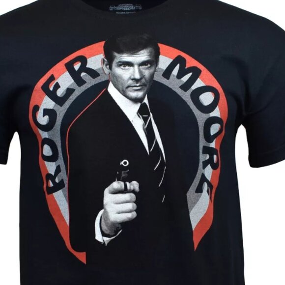 Men's T-shirt -007 James Bond - Roger Moore - MI6 Agent - Spy Undercover Movies - Picture 2 of 2